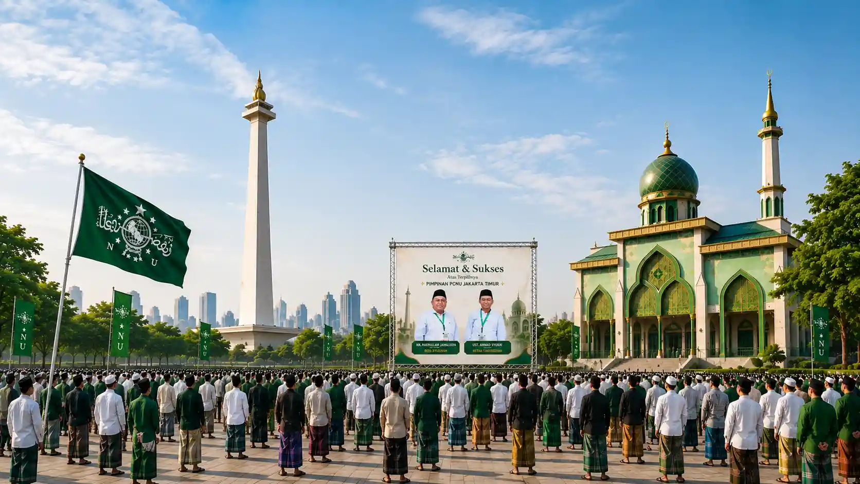 Kebersamaan pengurus dan warga PCNU Pengurus Cabang Kabupaten Tasikmalaya